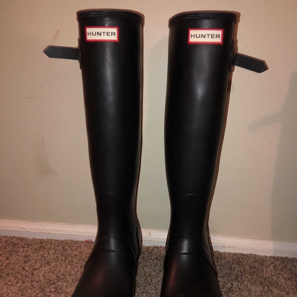 Matte Black Classic tall Hunter Boots